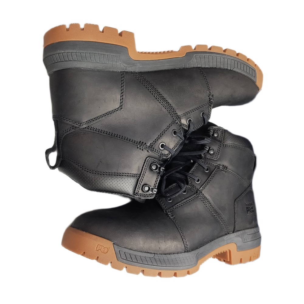 Timberland PRO Montauk 6" Industrial Work Boots Mens Size 12M Black Steel Toe